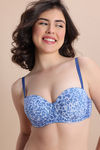 Zivame Print Paradise Padded Regular Wired 3/4th Coverage Strapless Bra - Blue Animal Print — thumbnail 6